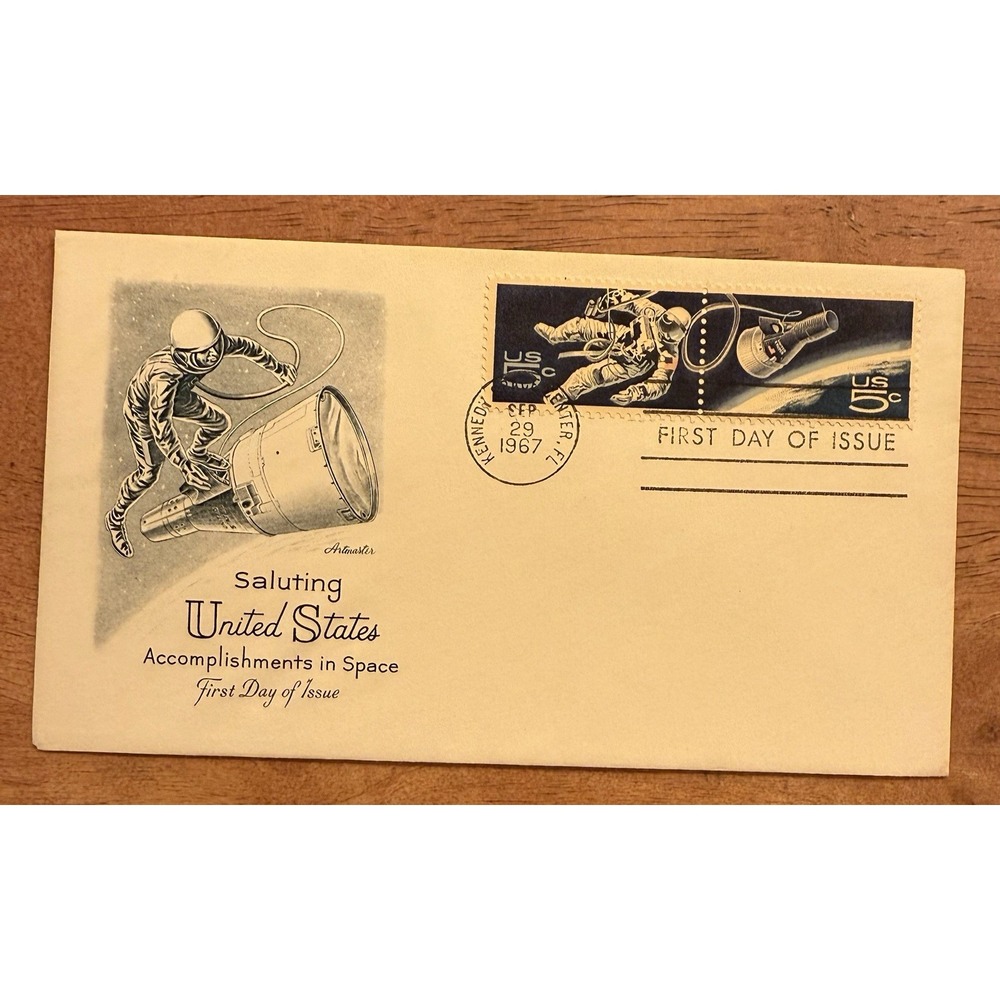 U.S. Scott 1331-1332 FDC Saluting United States Space Accomplishments 1967 UNADD